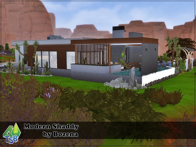 Sims 4 Modern Shaddy Home by bozena at TSR