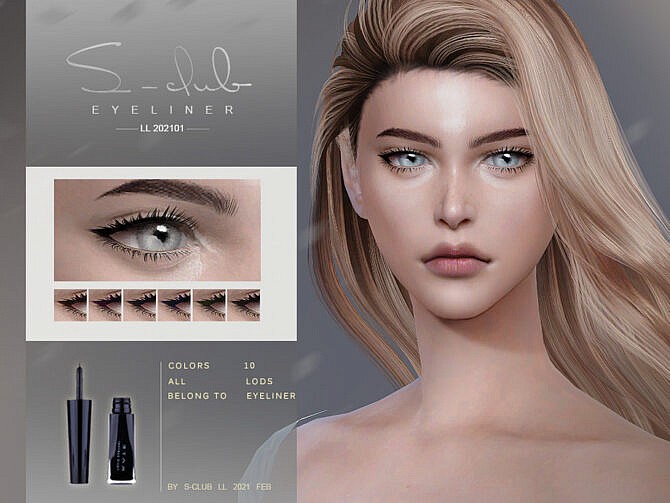 Sims 4 Eyeliner 202101 by S Club LL at TSR