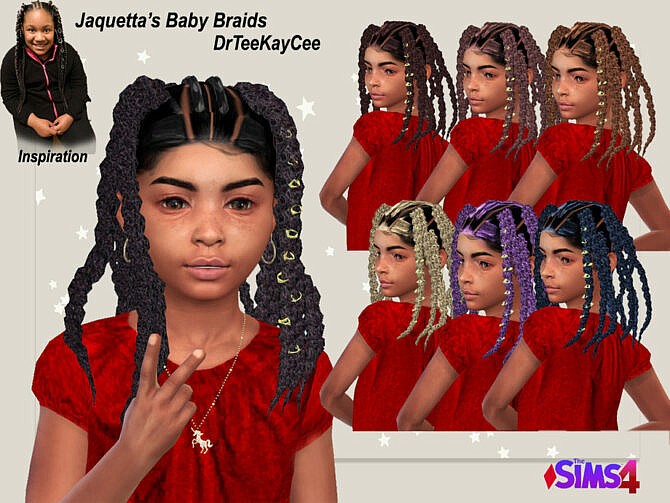Sims 4 Jaquettas Baby Braids Hair by drteekaycee at TSR