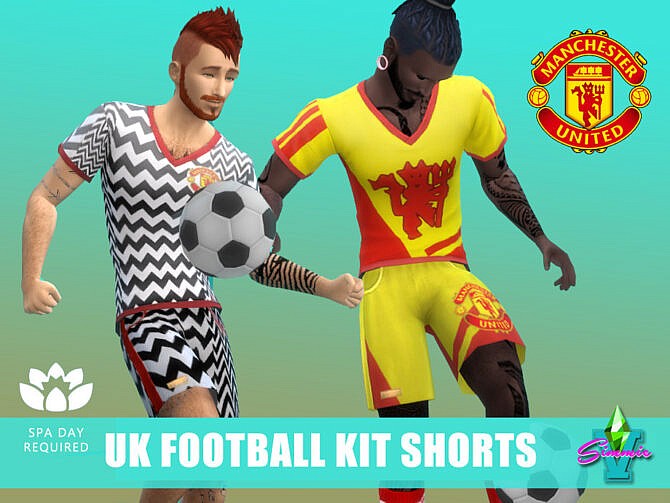 Sims 4 UK Footie Kit Shorts by SimmieV at TSR