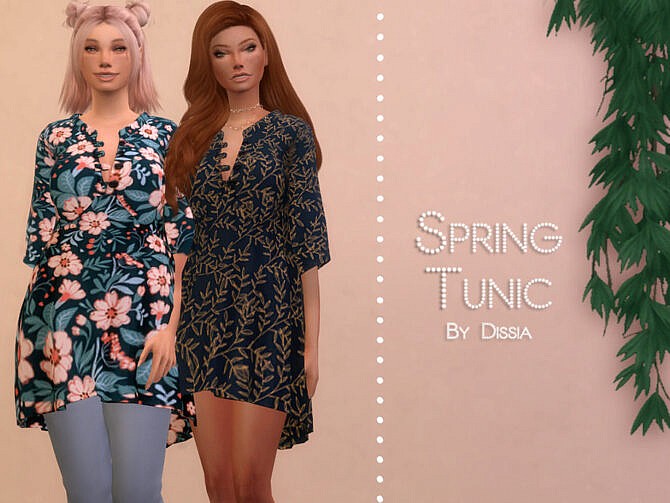 Sims 4 Spring Tunic by Dissia at TSR