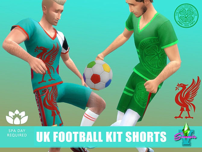 Sims 4 UK Footie Kit Shorts by SimmieV at TSR