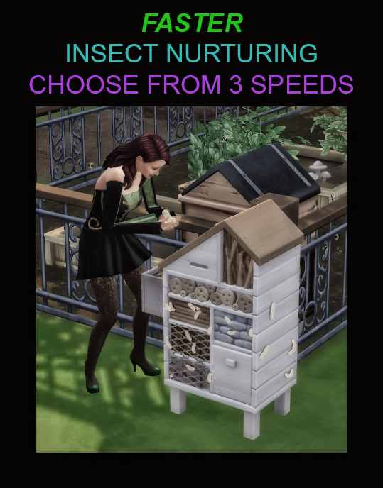 Sims 4 Faster Insect Nurturing 3 Speeds by Simmiller at Mod The Sims 4