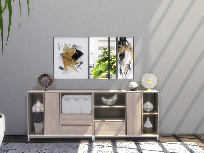 Sims 4 Fargo Living Room Extra Materials by Onyxium at TSR