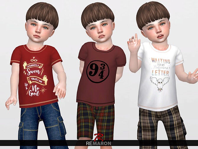 Sims 4 Toddler t shirts 01 by ReMaron at TSR