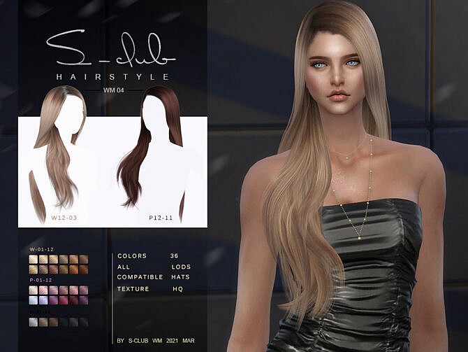 Sims 4 Long hair in the wind 202109 by S Club WM at TSR