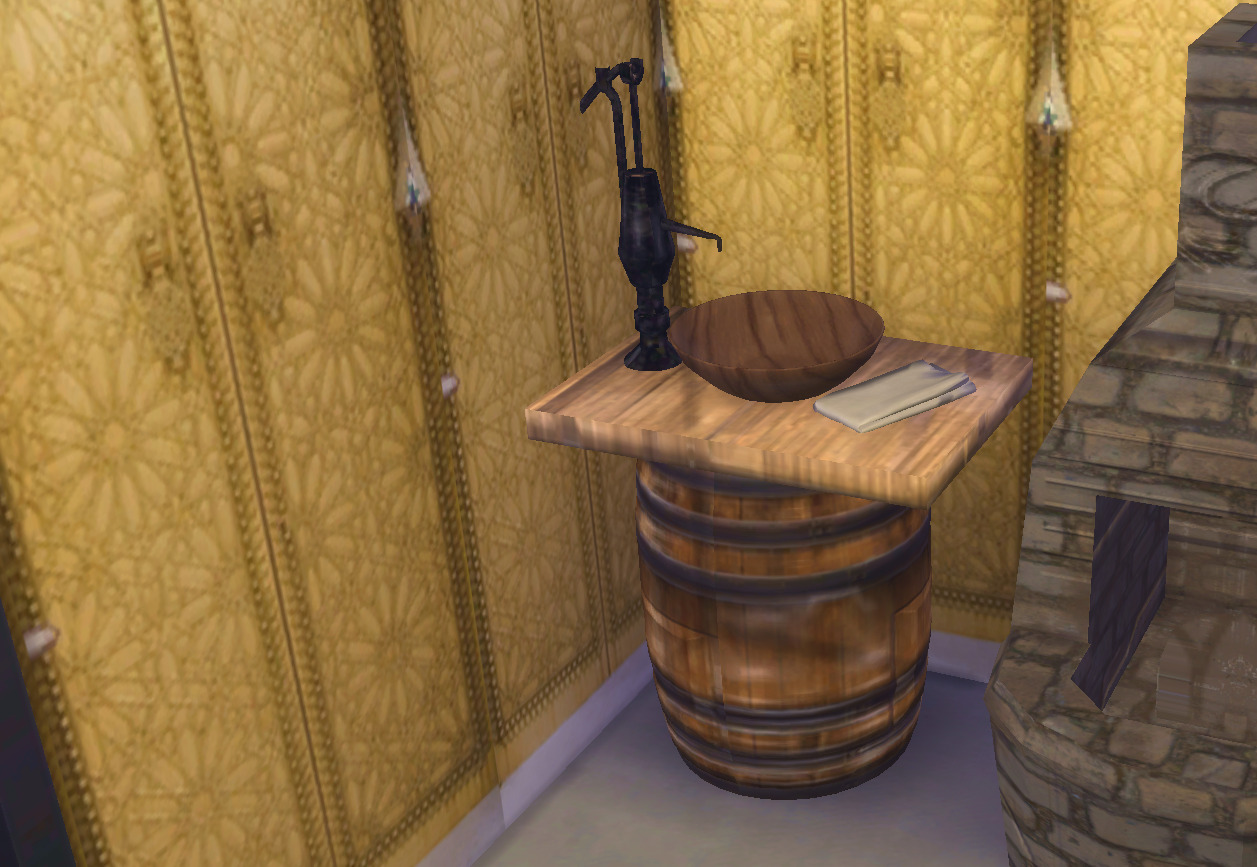 Medieval Bathroom Set by MiraiMayonaka at Mod The Sims 4 » Sims 4 Updates