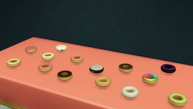 Sims 4 Functional Donut Boxes for Custom Donuts by FlowerBunny at Mod The Sims 4