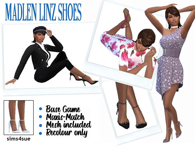 Sims 4 MADLEN’S AILSA & LINZ SHOES at Sims4Sue