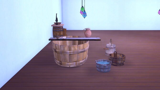 Sims 4 Medieval Bathroom Set by MiraiMayonaka at Mod The Sims 4