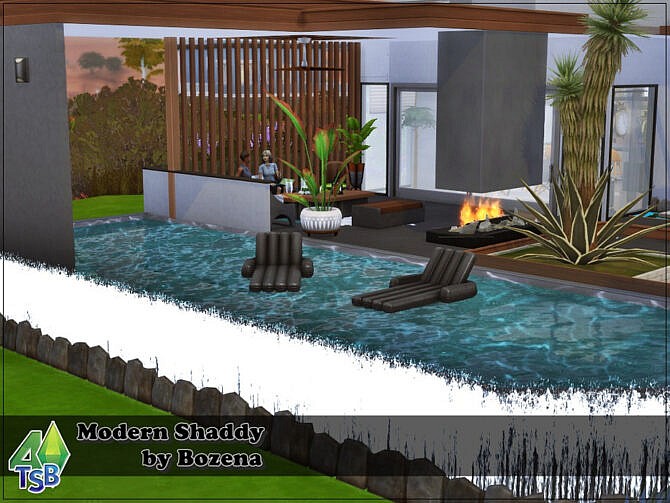 Sims 4 Modern Shaddy Home by bozena at TSR