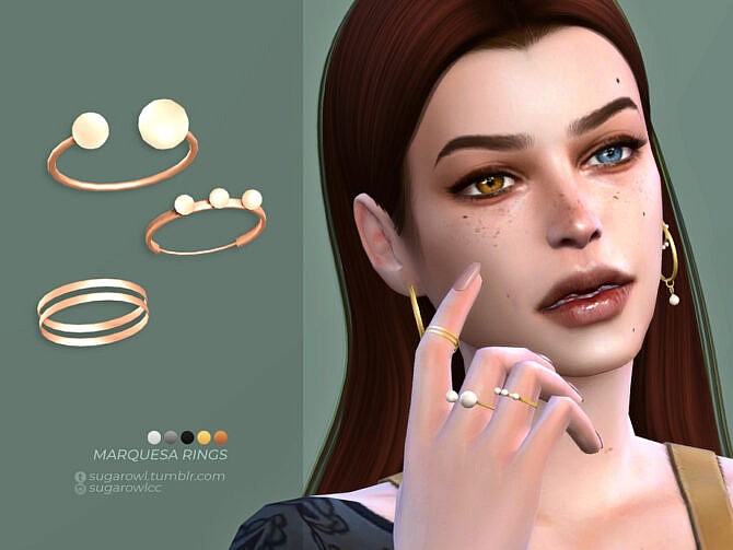 Sims 4 Marquesa rings by sugar owl at TSR