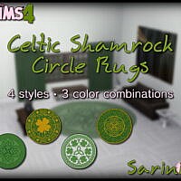 Celtic Shamrock Circle Rugs By Sarinilli