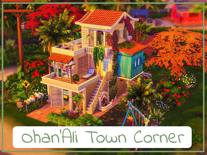 Sims 4 OhanAli Town Corner by simmer adelaina at TSR