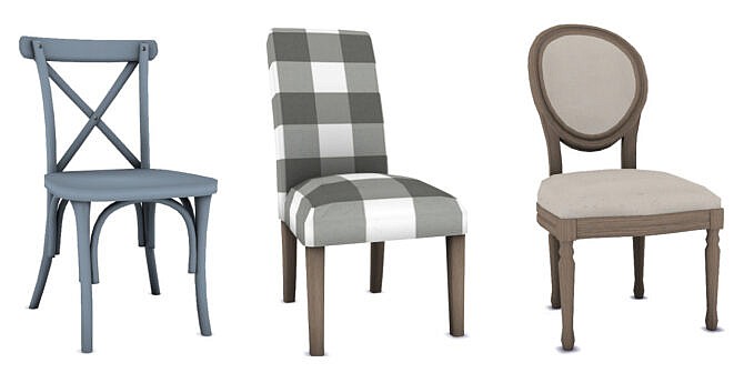 Sims 4 Farmhouse Style Dining Chairs at Sooky