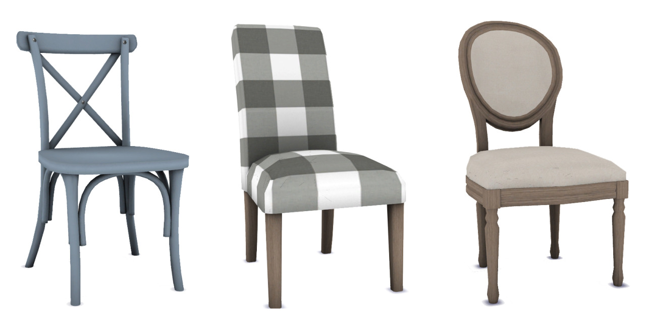 Farmhouse Style Dining Chairs at Sooky » Sims 4 Updates