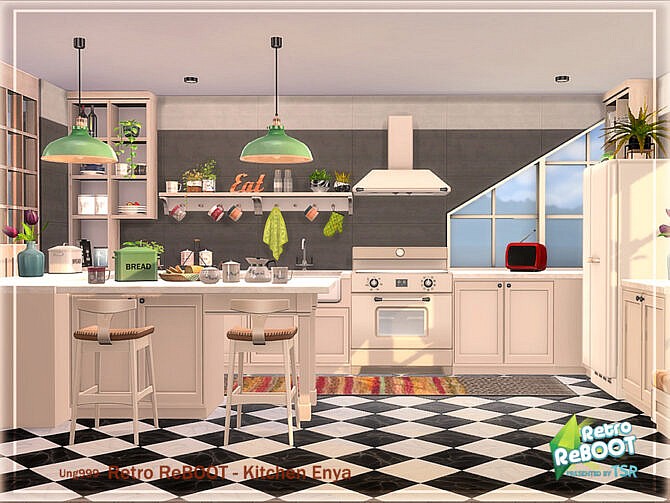Sims 4 Retro kitchen Enya Pt. 2 by ung999 at TSR