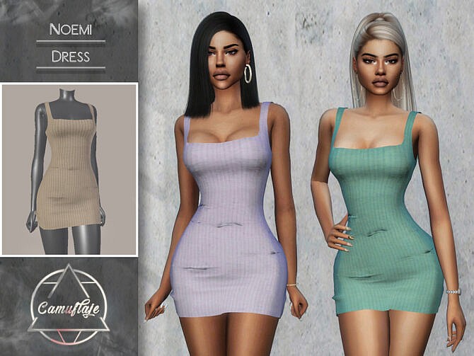 Sims 4 Noemi Dress by Camuflaje at TSR