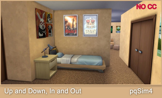 Sims 4 Up and Down, In and Out House at pqSims4