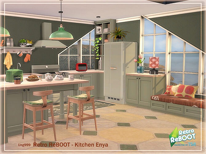 Retro kitchen Enya Pt. 2 by ung999 at TSR » Sims 4 Updates