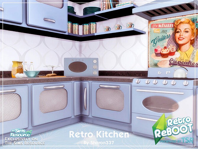 Sims 4 Retro Kitchen by sharon337 at TSR