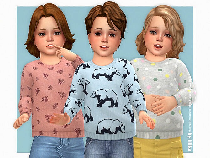 Sims 4 Cozy Sweater for Toddler 02 by lillka at TSR