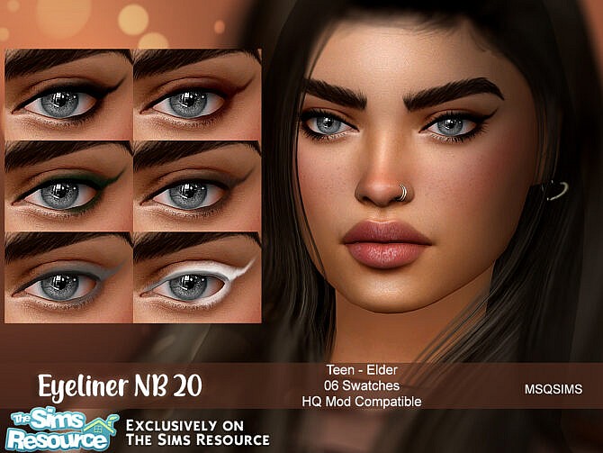 Sims 4 Eyeliner NB20 at MSQ Sims