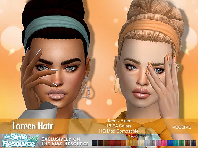 Sims 4 Loreen Hair at MSQ Sims