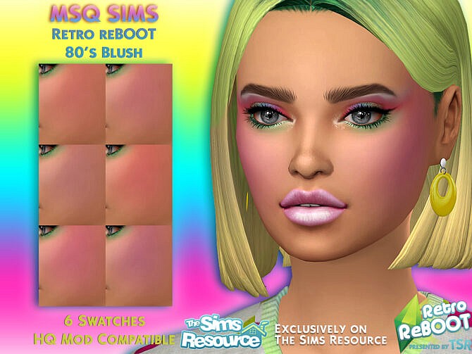 Sims 4 Retro 80s Blush at MSQ Sims