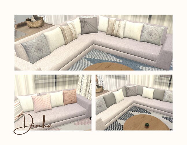 Cozy Set Pillows & Rugs at Dinha Gamer » Sims 4 Updates