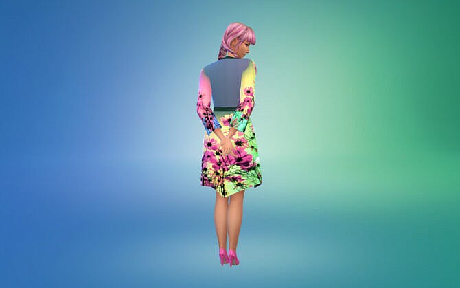 Sims 4 Color Dress at Louisa Creations4Sims