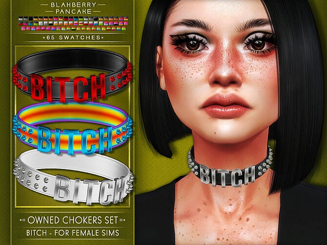 Sims 4 OWNED CHOKERS SET at Blahberry Pancake