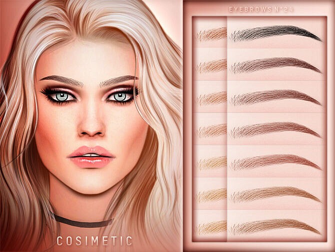 Sims 4 Eyebrows N24 by cosimetic at TSR