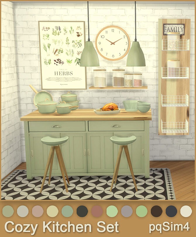 Sims 4 Cozy Kitchen Set at pqSims4