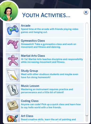 Sims 4 Family and Youth Activities by adeepindigo at Mod The Sims 4