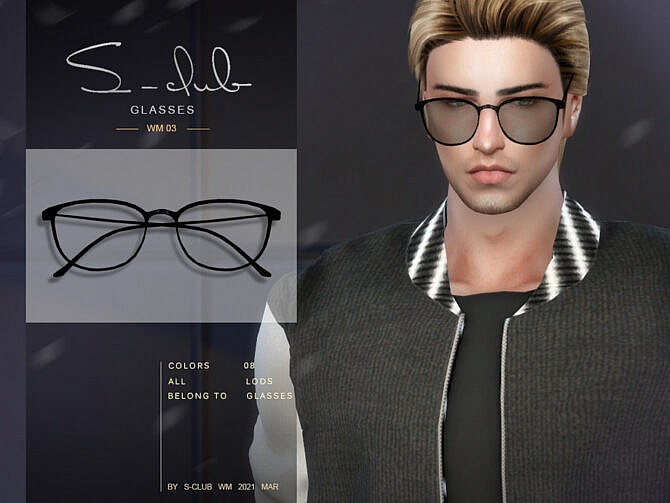 Sims 4 Glasses 202103 by S Club WM at TSR