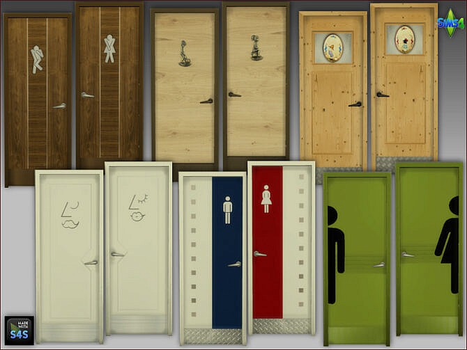 Sims 4 Toilet Doors by Mabra at Arte Della Vita