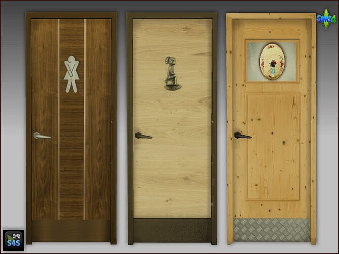 Sims 4 Toilet Doors by Mabra at Arte Della Vita