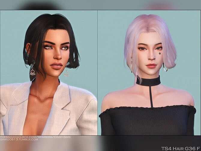 Sims 4 Female Hair G36 by Daisy Sims at TSR