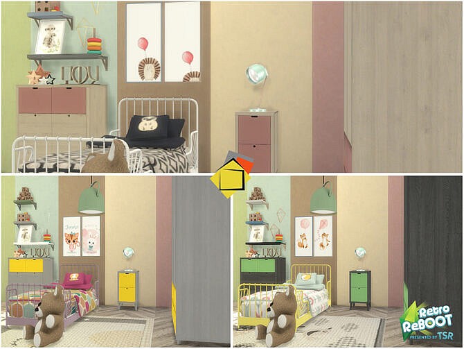 Sims 4 Retro Clark Toddler Bedroom by Onyxium at TSR