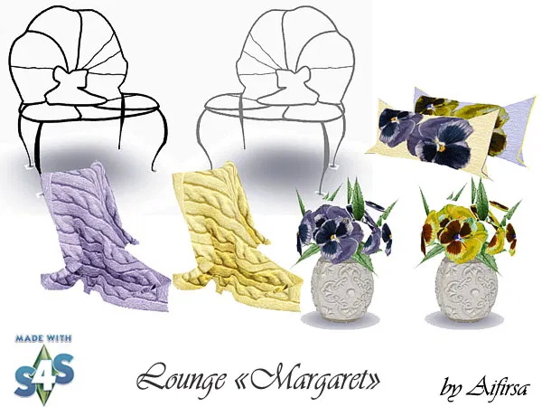 Sims 4 Margaret lounge set at Aifirsa