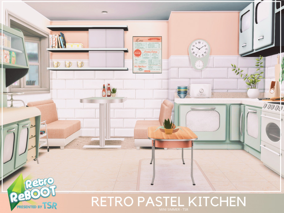 Retro Pastel Kitchen By Mini Simmer At TSR Sims 4 Updates   18812 