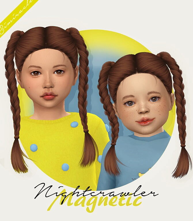 Sims 4 Nightcrawler Magnetic Hair for kids & toddlers at Simiracle