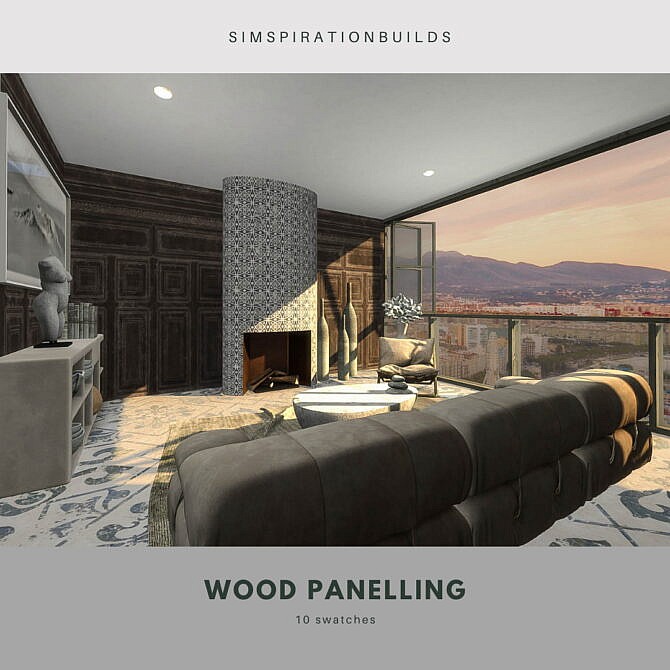 Sims 4 Aged wooden panels at Simspiration Builds
