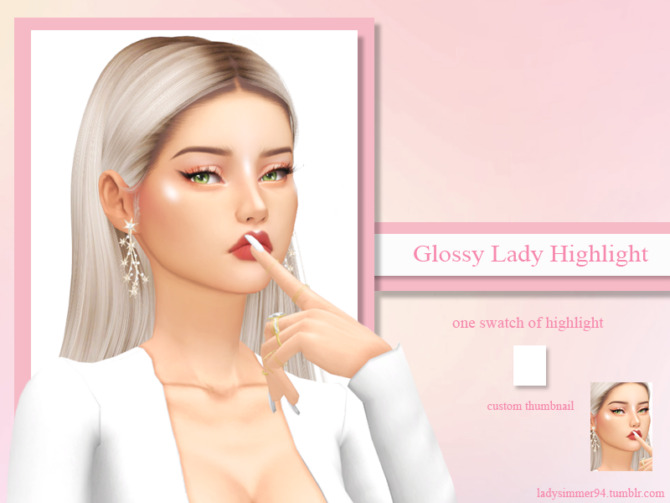 Sims 4 Glossy Lady Highlight by LadySimmer94 at TSR