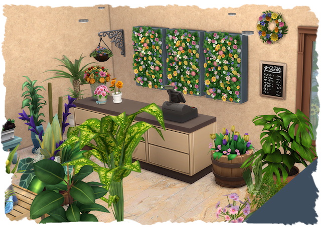 Sims 4 Flower shop by Chalipo at All 4 Sims