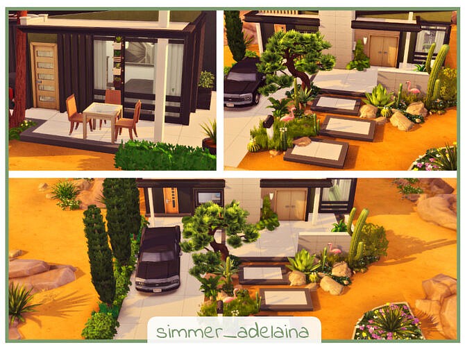 Sims 4 Mid Century House by simmer adelaina at TSR