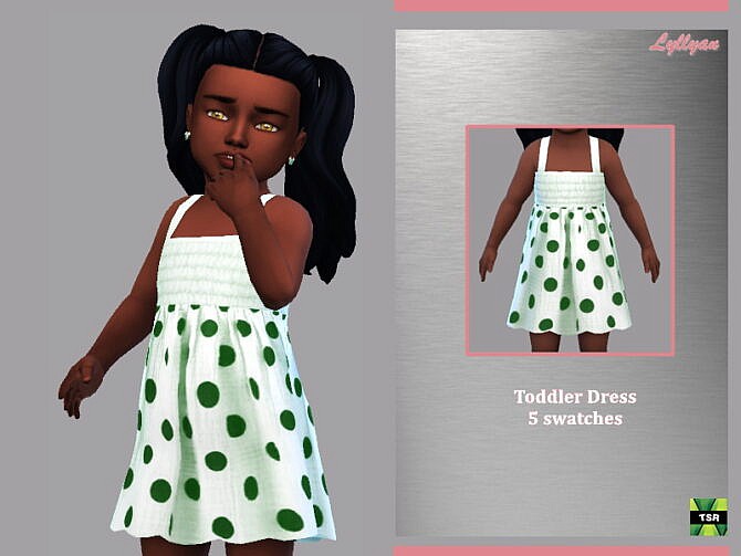 Sims 4 Toddler dress Sandy by LYLLYAN at TSR