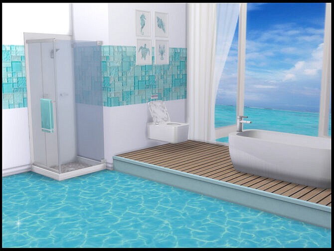 Sims 4 Hold The Sunset Spa Bathroom Set by seimar8 at TSR