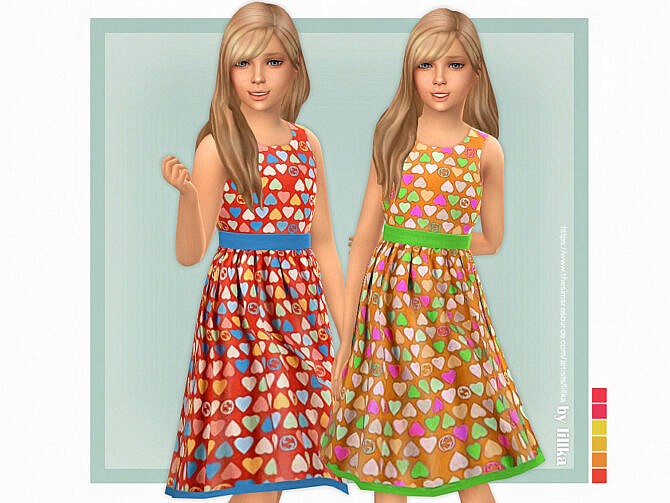 Sims 4 Allison Dress by lillka at TSR